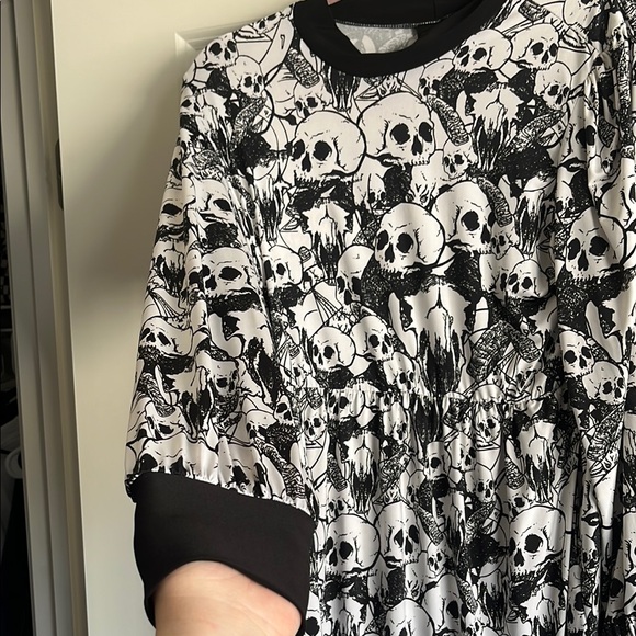 Folter Black and White Skull Print Dress - Picture 2 of 4